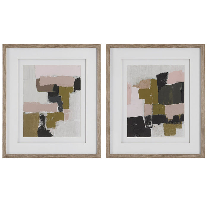 Uttermost Color Block Framed Prints - Set of 2