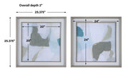 Uttermost Mist Shapes Framed Prints - Set of 2