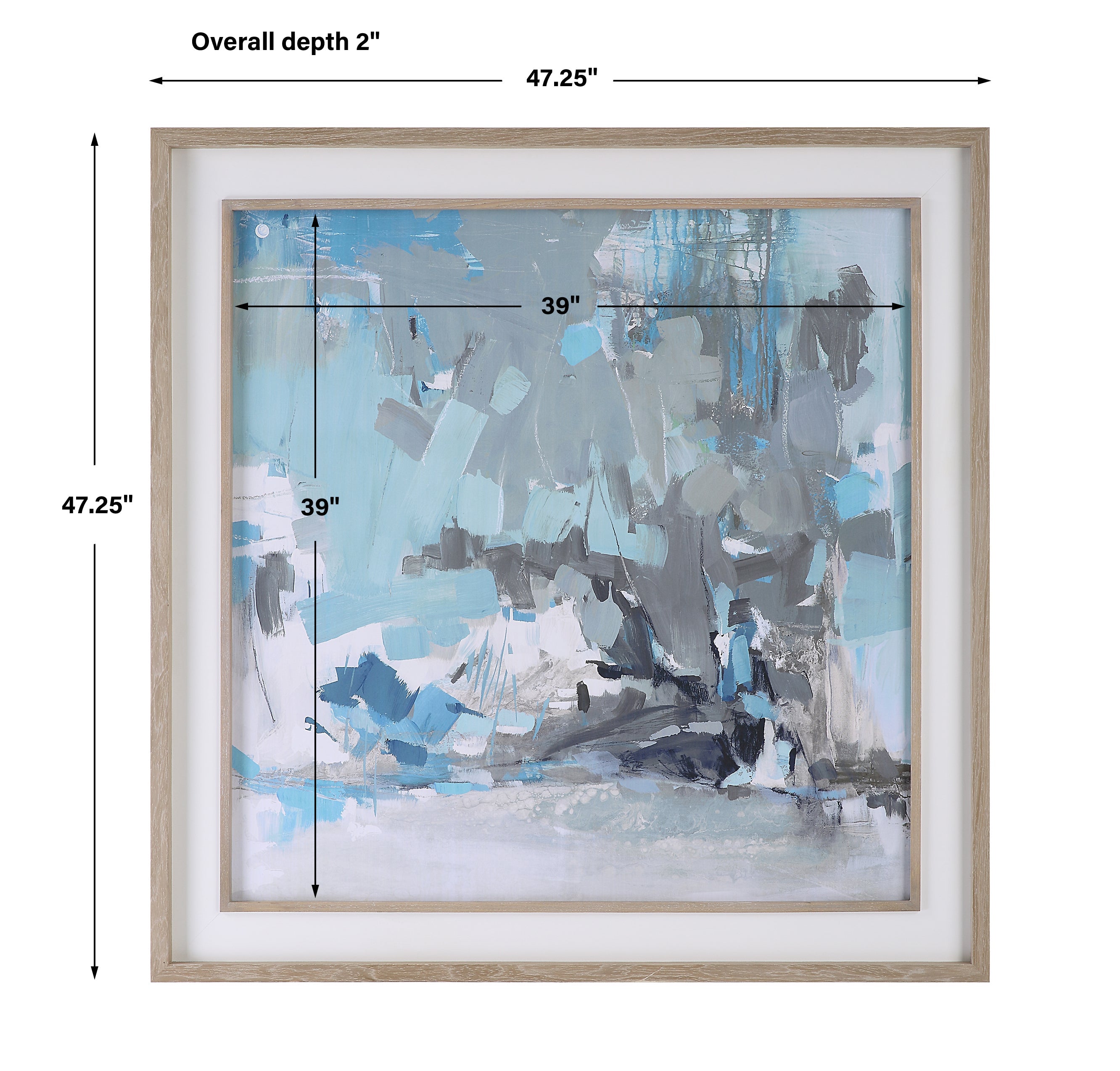 Uttermost Misty Moonlight Abstract Framed Print Clearance