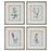 Uttermost Heirloom Blooms Study Framed Prints - Set of 4