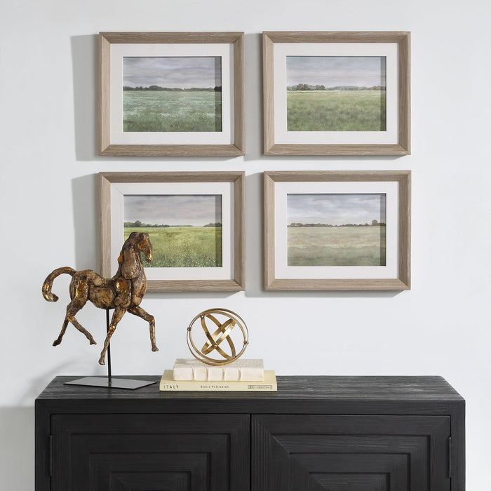 Uttermost Quiet Meadows Framed Prints - Set of 4