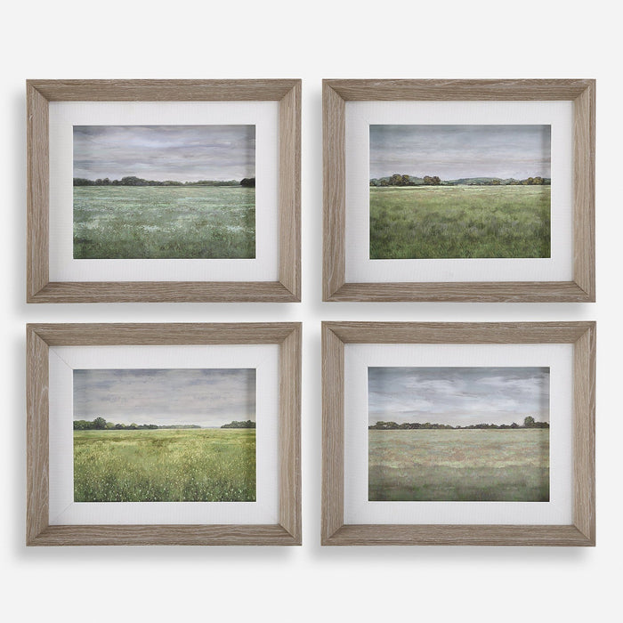 Uttermost Quiet Meadows Framed Prints - Set of 4