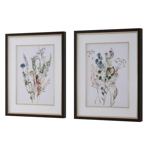 Uttermost Delicate Flowers Framed Prints - Set of 2