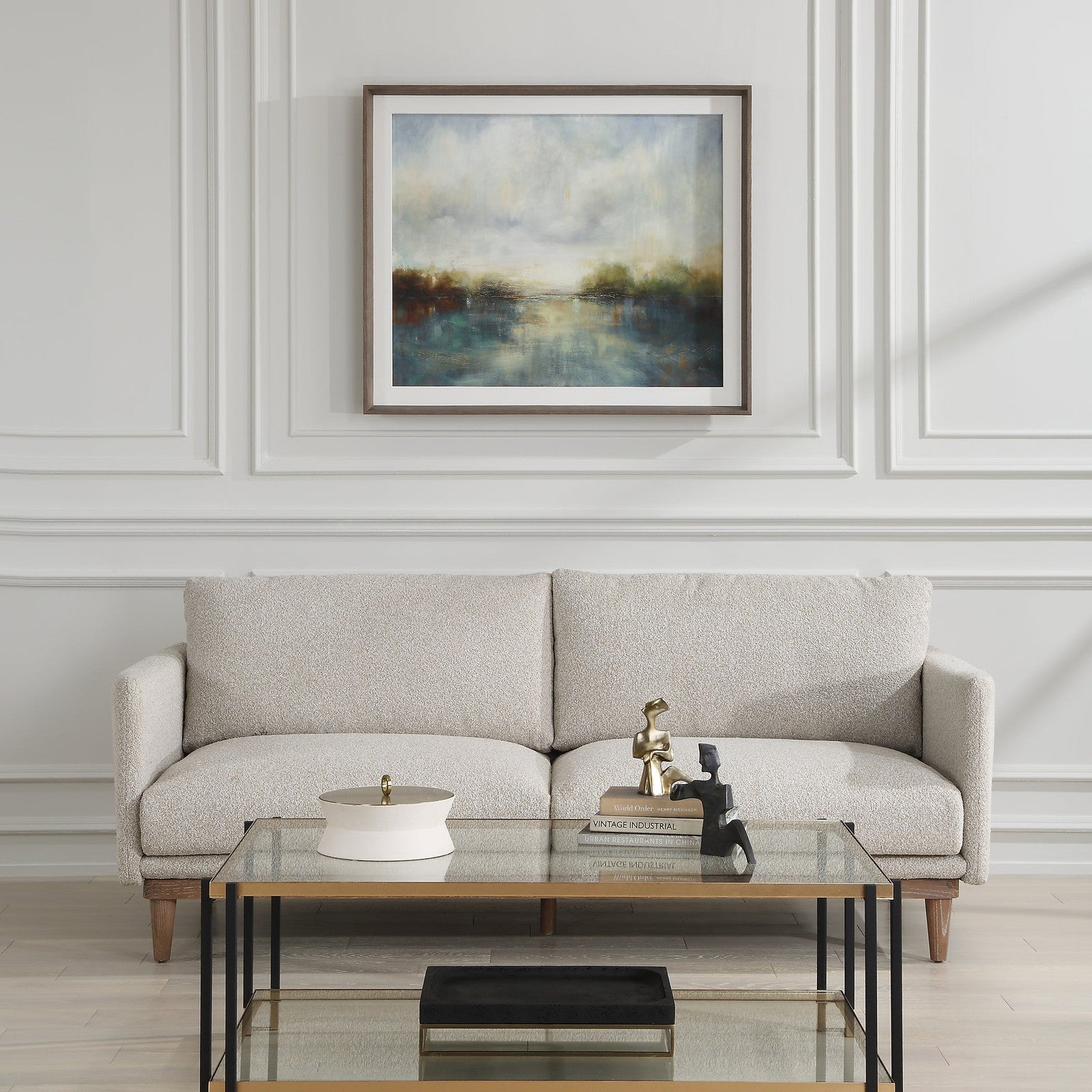 Uttermost Blue Reverie Framed Abstract Lake Print
