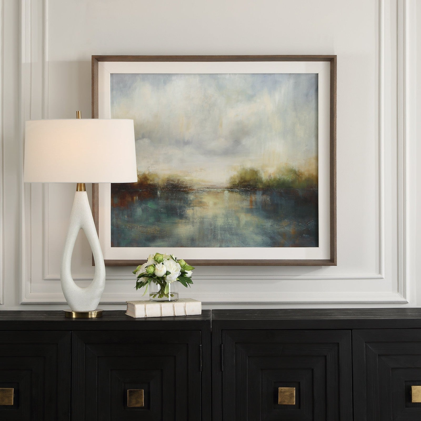 Uttermost Blue Reverie Framed Abstract Lake Print