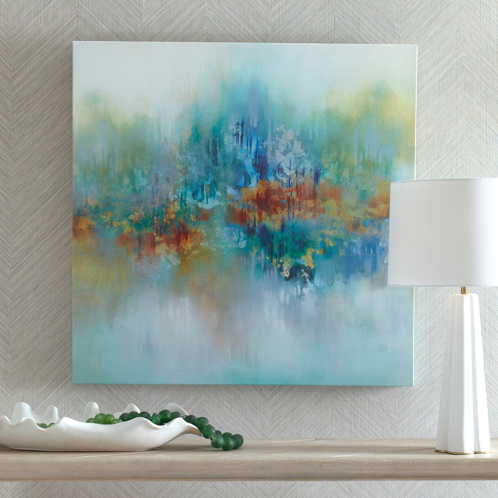 Modern Accents Earthtones Frameless Giclee On Canvas