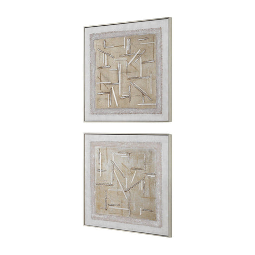 Uttermost Unpredictable Hand Painted Canvases - Set of 2