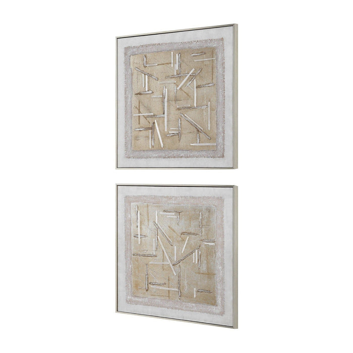 Uttermost Unpredictable Hand Painted Canvases - Set of 2