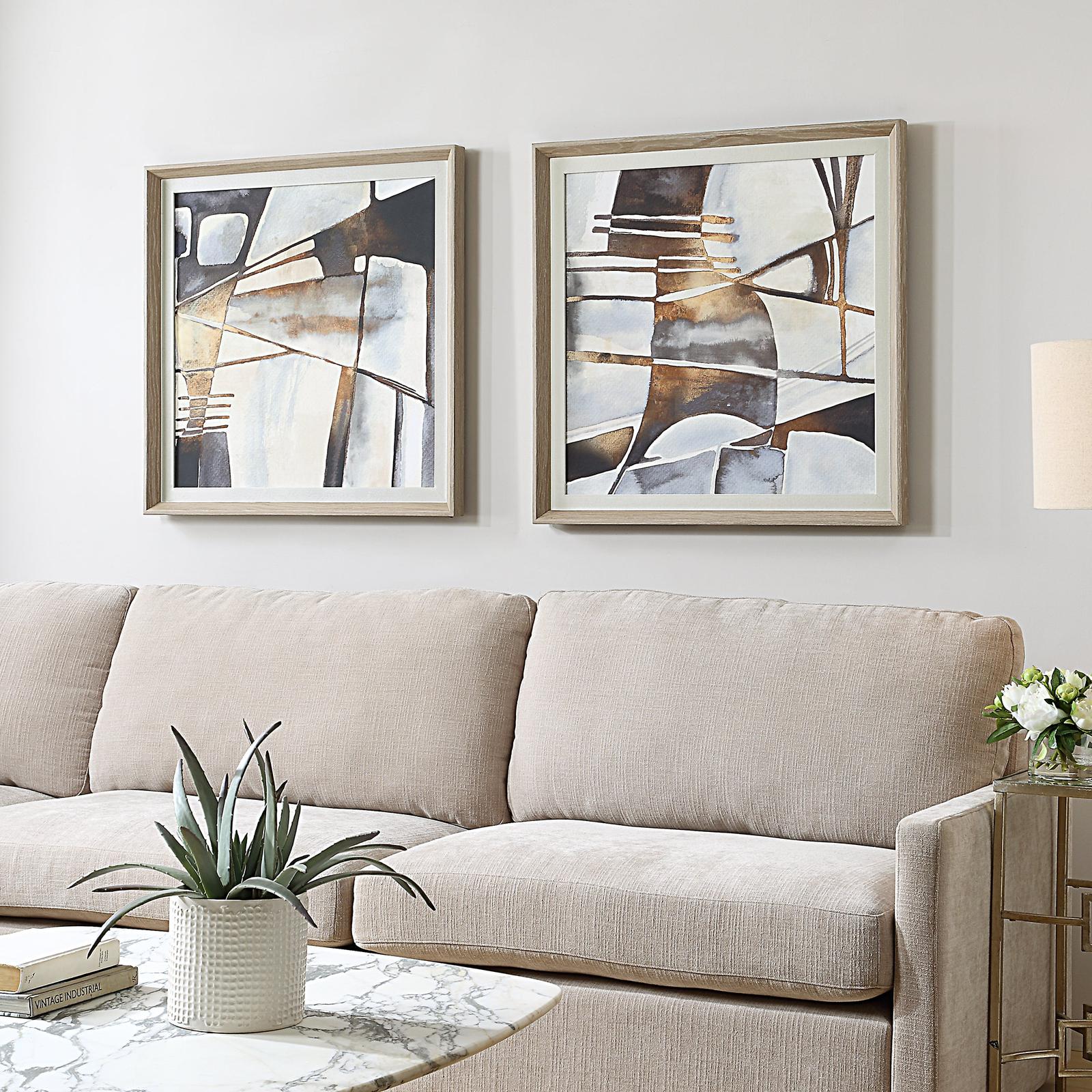 Uttermost Vetri Framed Abstract Prints - Set of 2