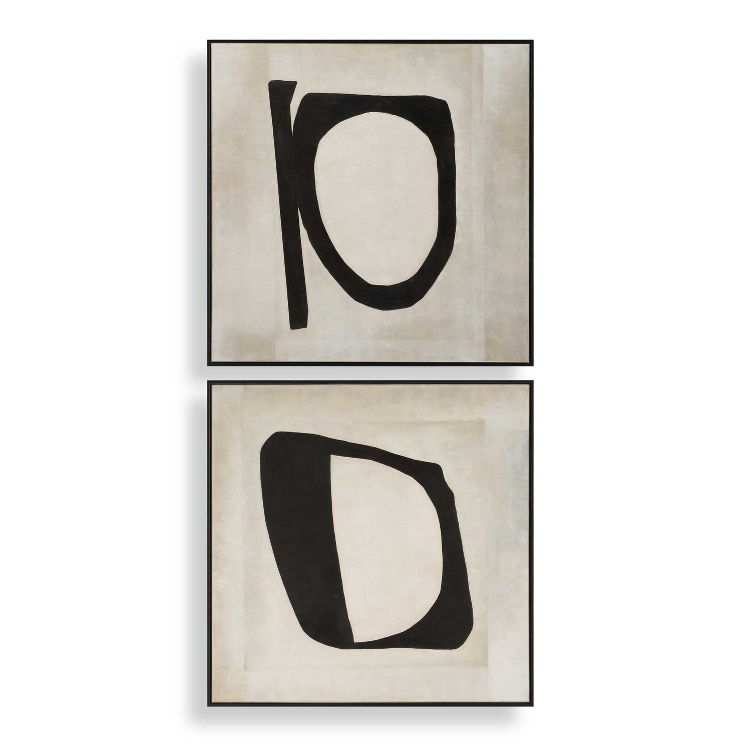Uttermost Characters Abstract Art - Set of 2