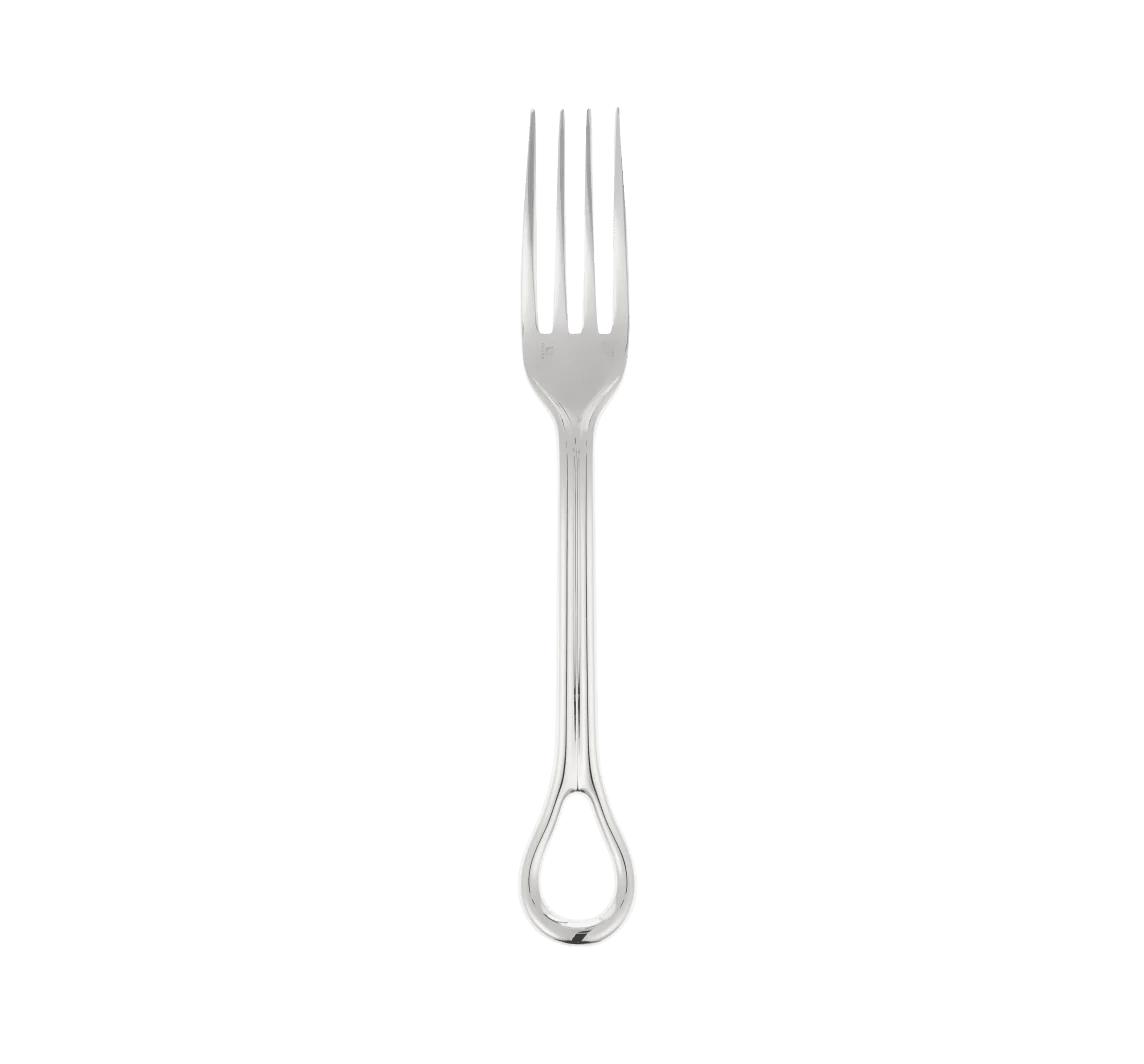 Christofle Carrousel Partially Gilded Silver-Plated Dinner Fork