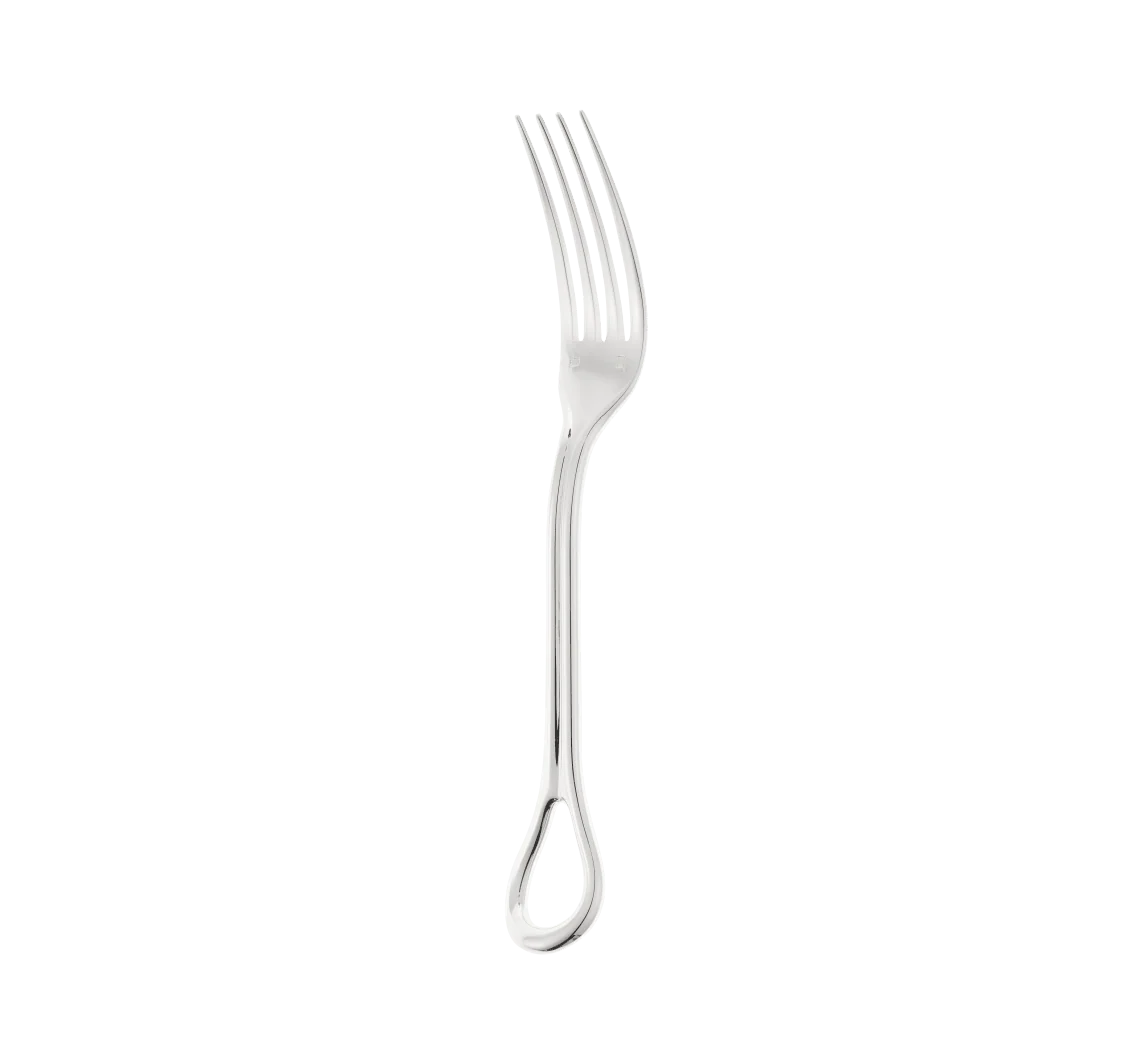 Christofle Carrousel Partially Gilded Silver-Plated Dinner Fork