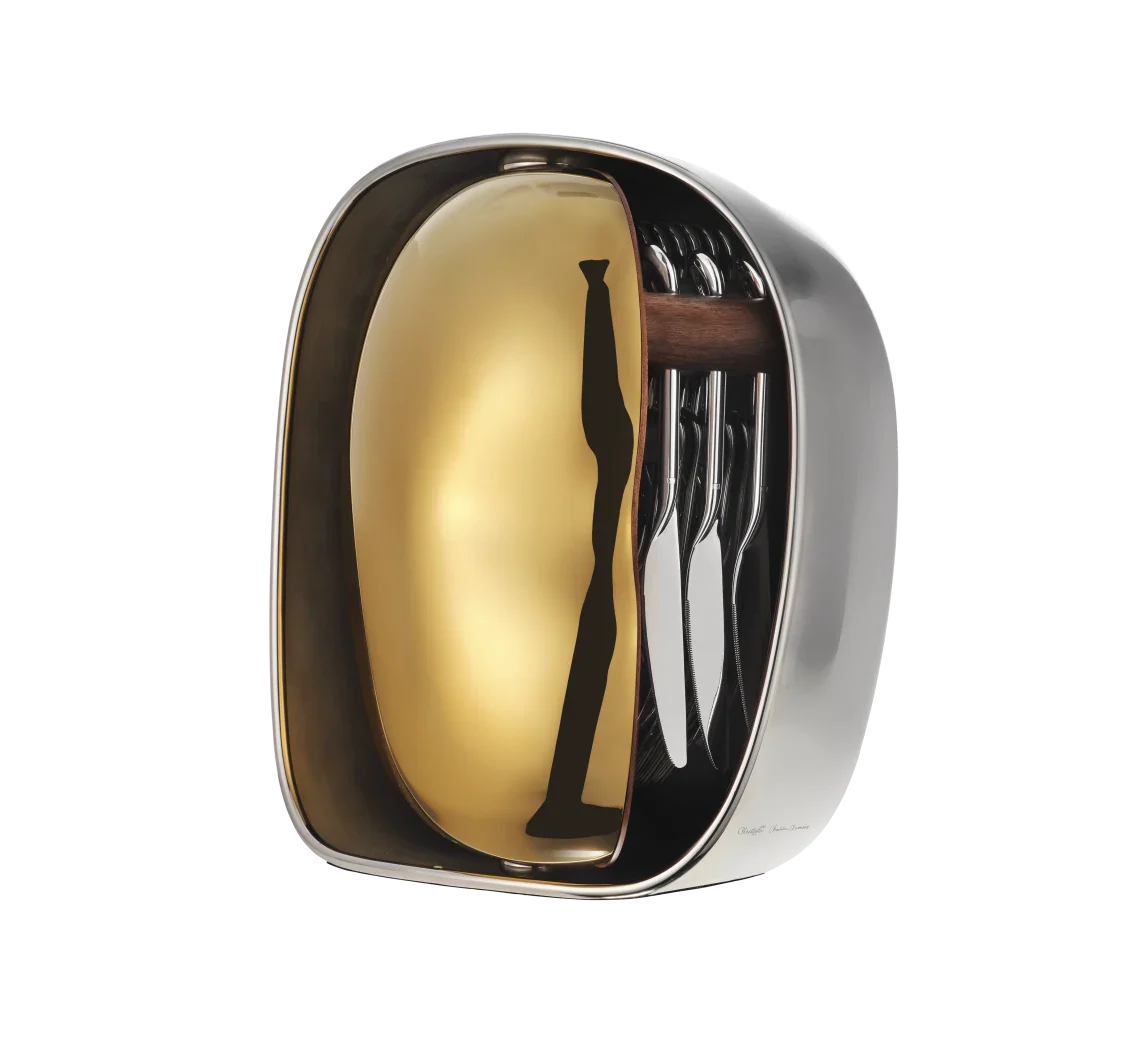 Christofle Carrousel Two-Tone Shell Silver-Plated 24-Piece Flatware Set