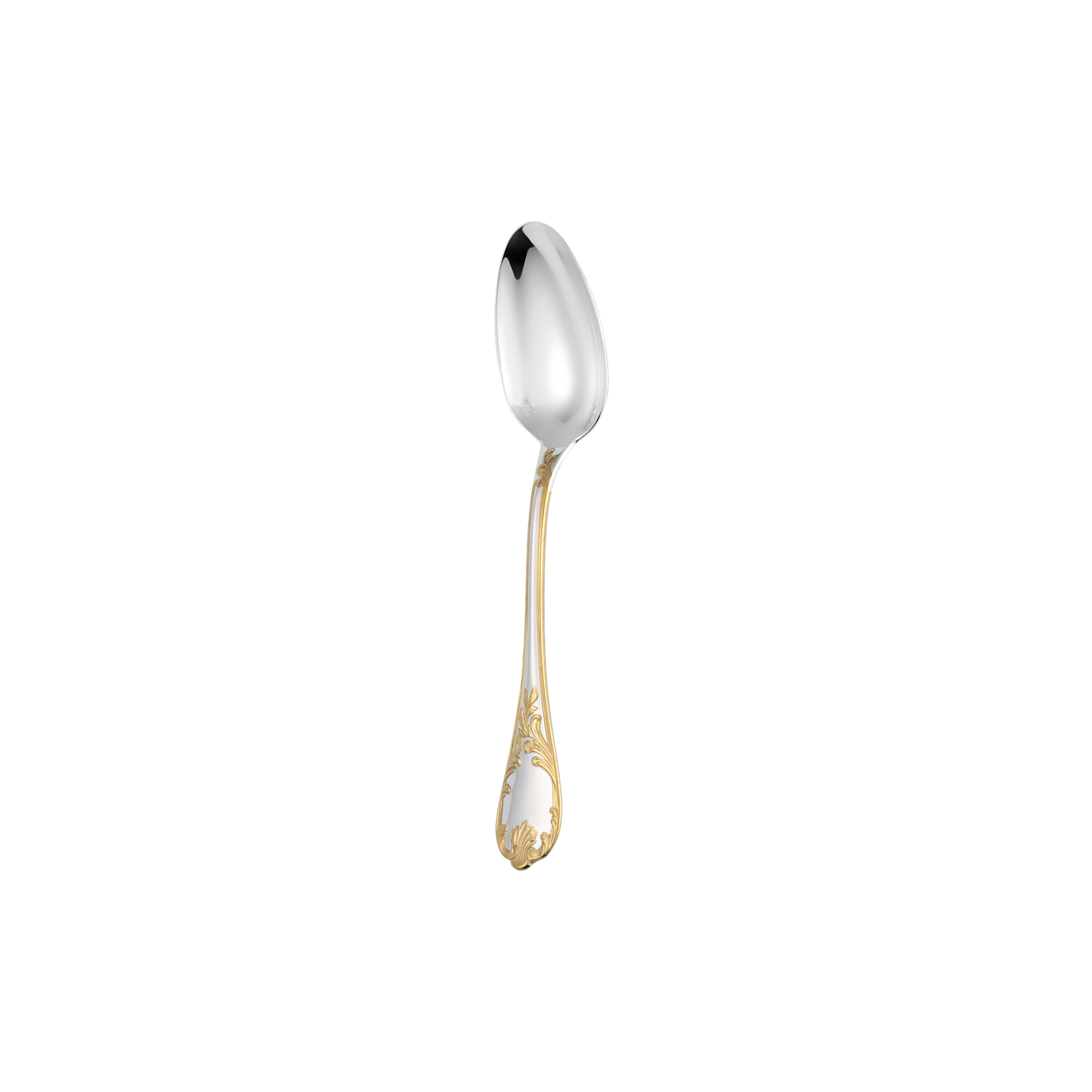 Christofle Marly Silver Plated Gold Accents Dessert Spoon