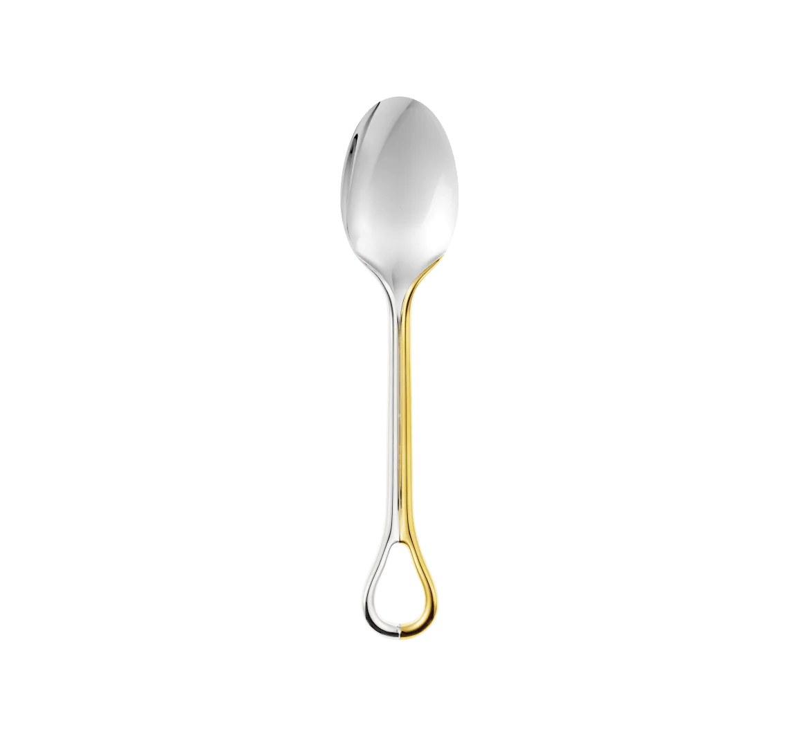 Christofle Carrousel Partially Gilded Silver-Plated Tablespoon