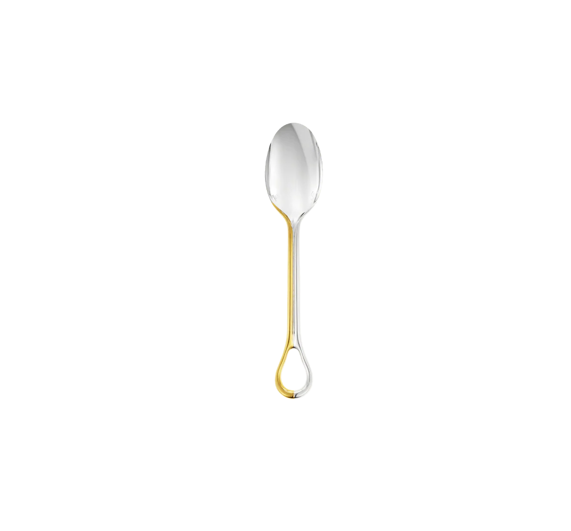 Christofle Carrousel Partially Gilded Silver-Plated Dessert Spoon