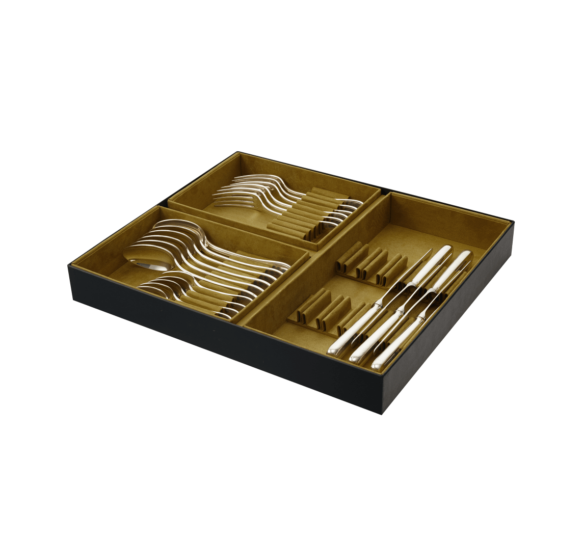 Christofle Perles Stainless Steel Flatware Set