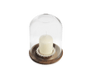 Christofle Perles Silver-Plated and Walnut Hurricane