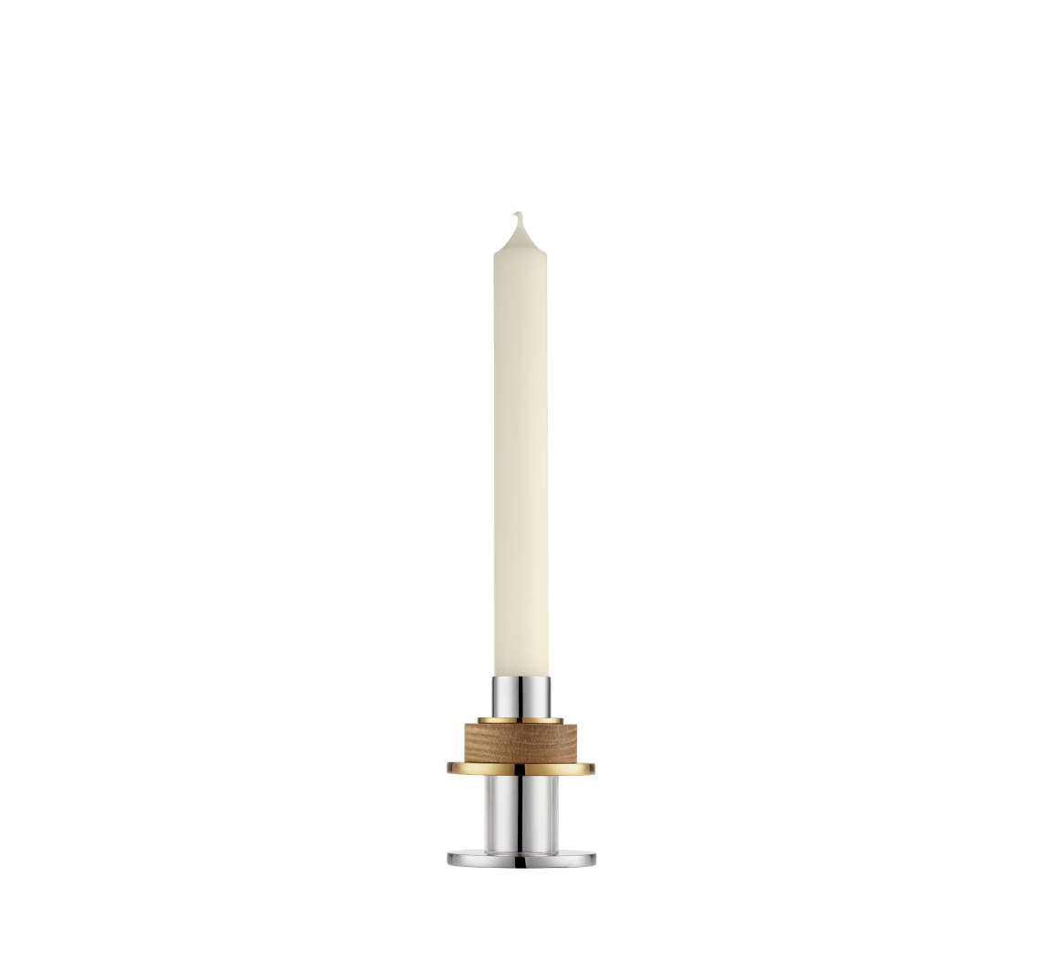 Christofle Myriade Stainless Steel Candle Holder