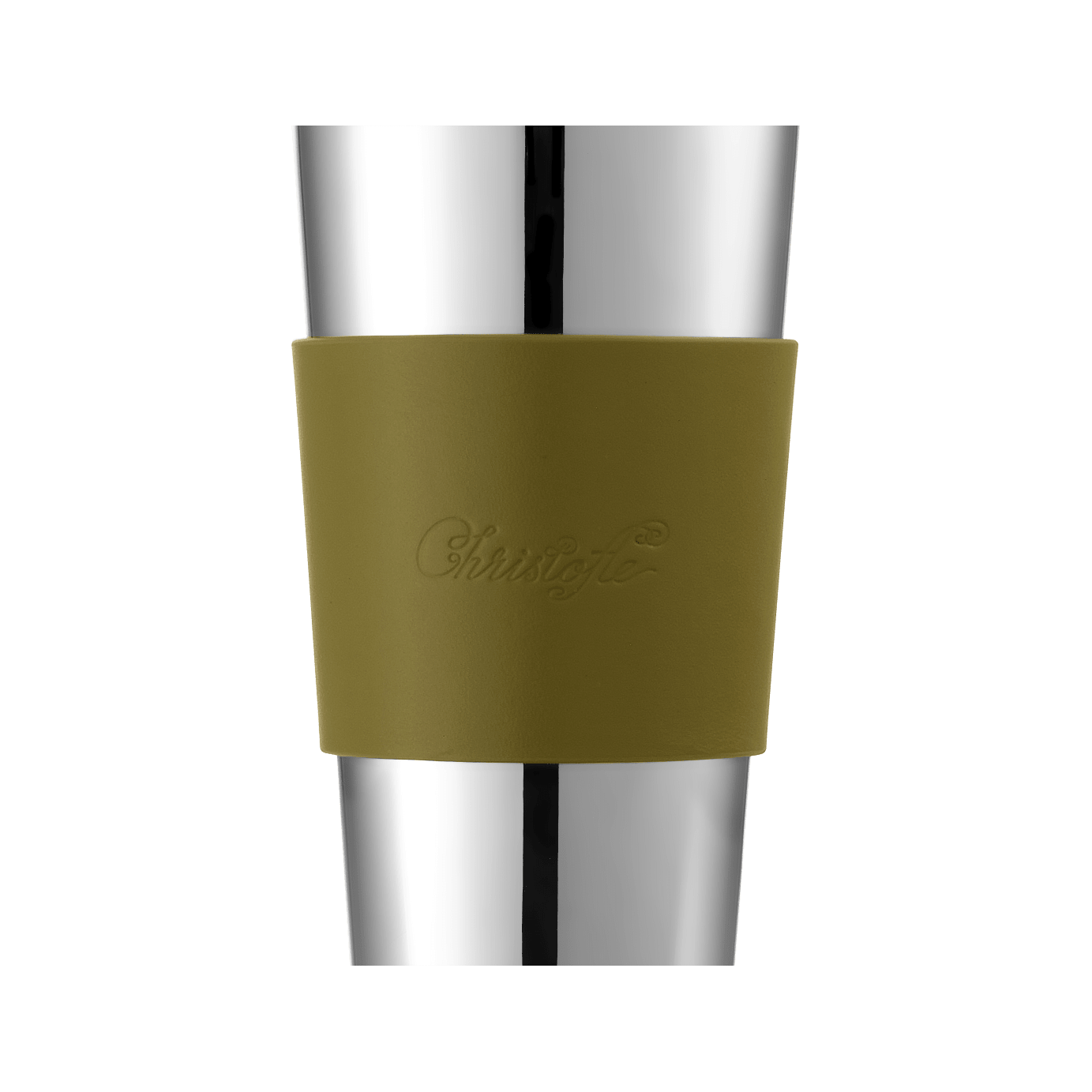 Christofle Objets Miroir Imperial Green Stainless Steel Coffee Cup