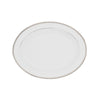 Christofle Malmaison Porcelain Oval Platter Platinum 38 Cm