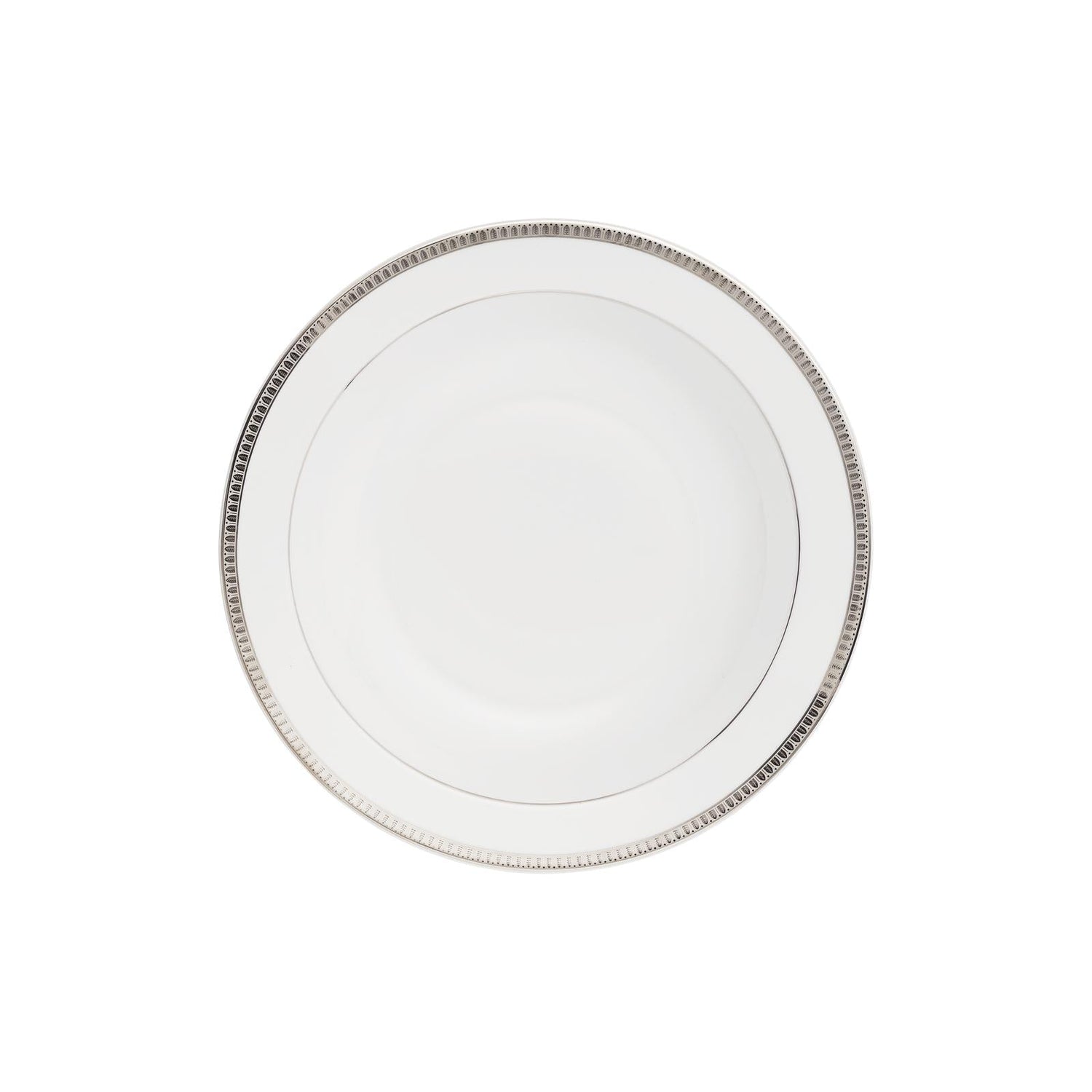 Christofle Malmaison Porcelain Open Vegetable Dish Platinum 29 Cm
