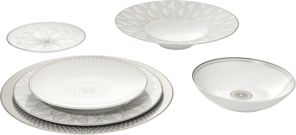 Christofle Malmaison Impériale Soup Cereal Porcelain Bowl