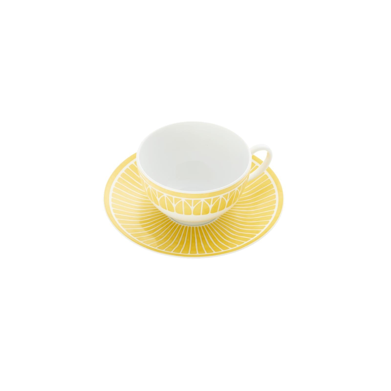Christofle Malmaison Riviera Porcelain Tea/Coffee Cup And Saucer