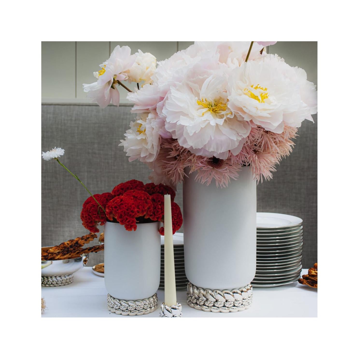 Christofle Babylone Porcelain Vase