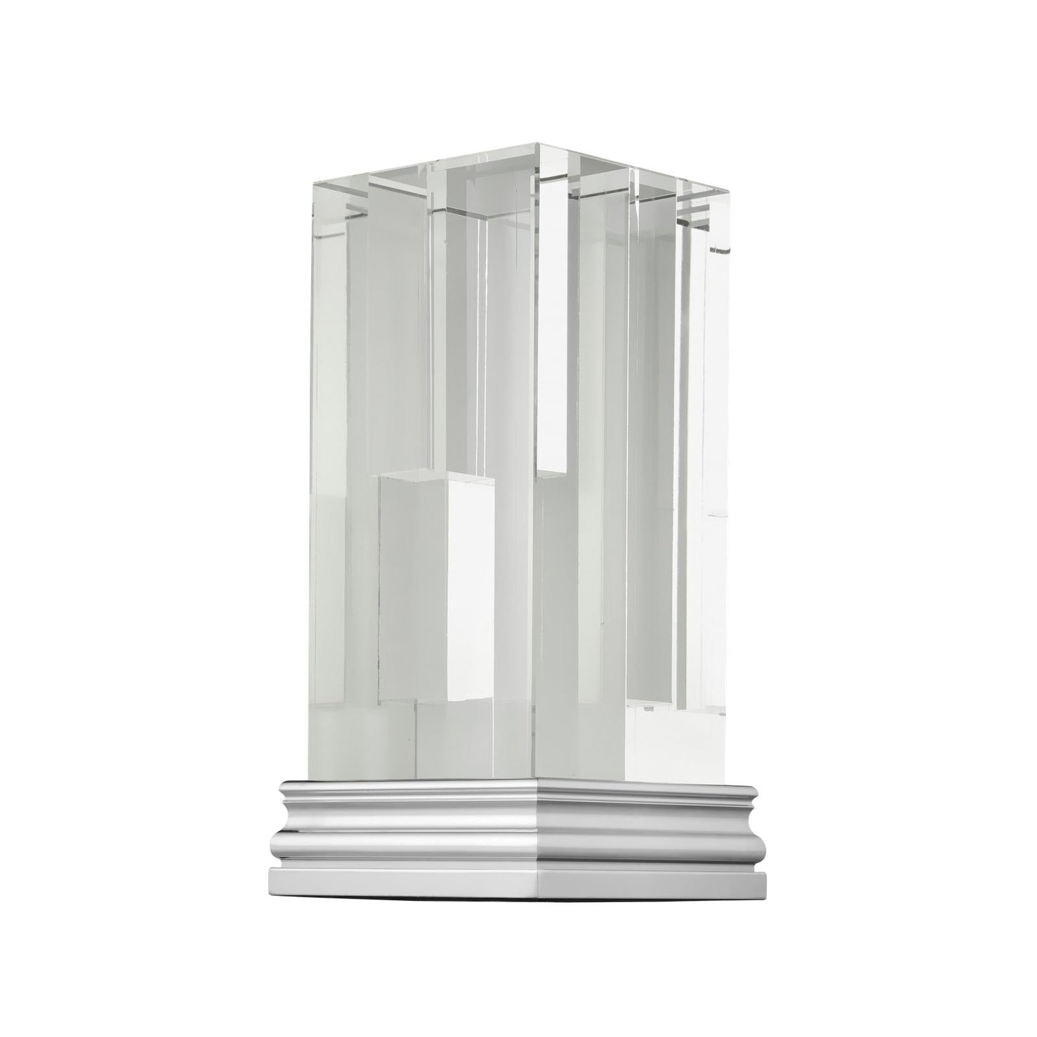 Christofle Perspectives Glass Vase Chrome