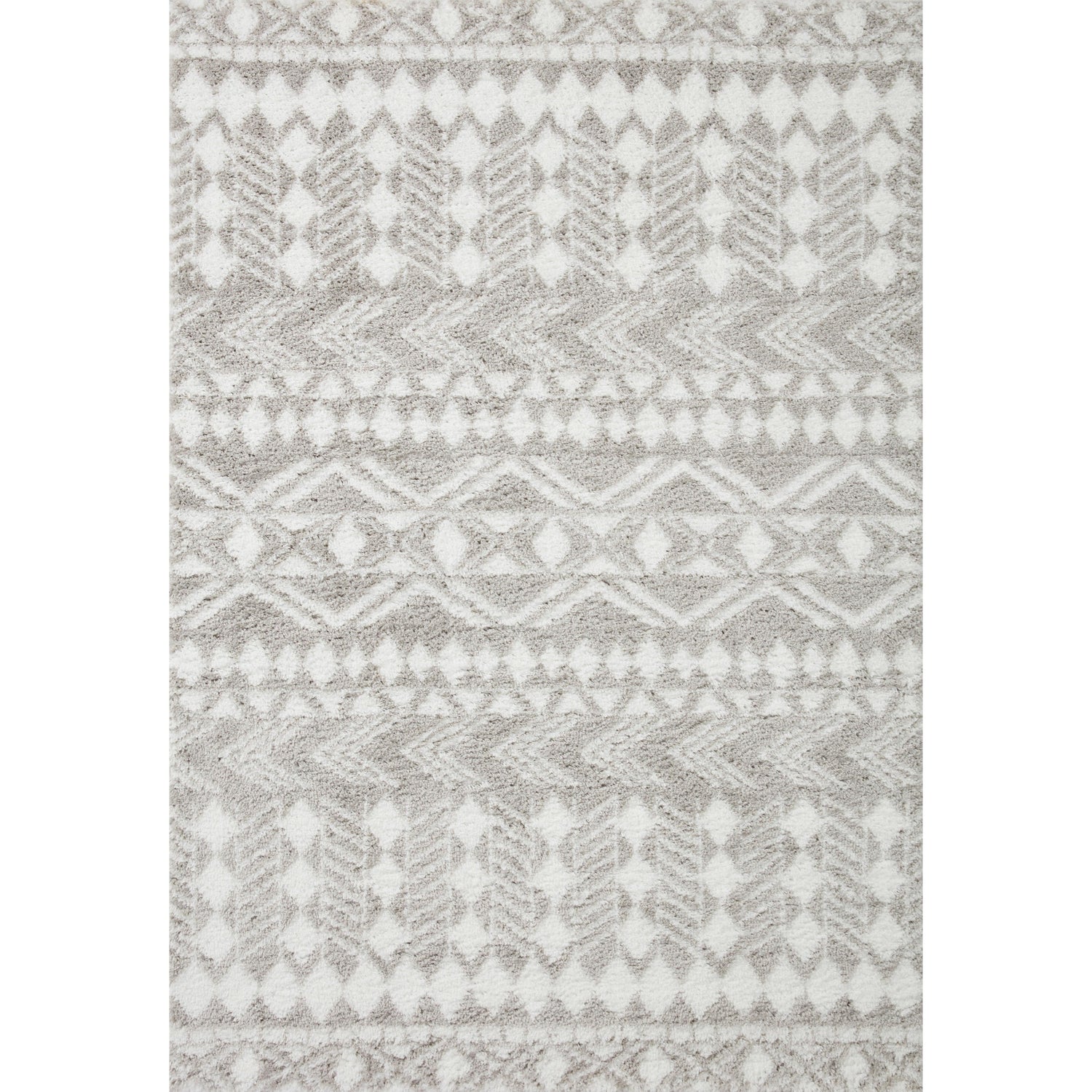Loloi II Bliss Shag BLS-05 Grey / White Rug