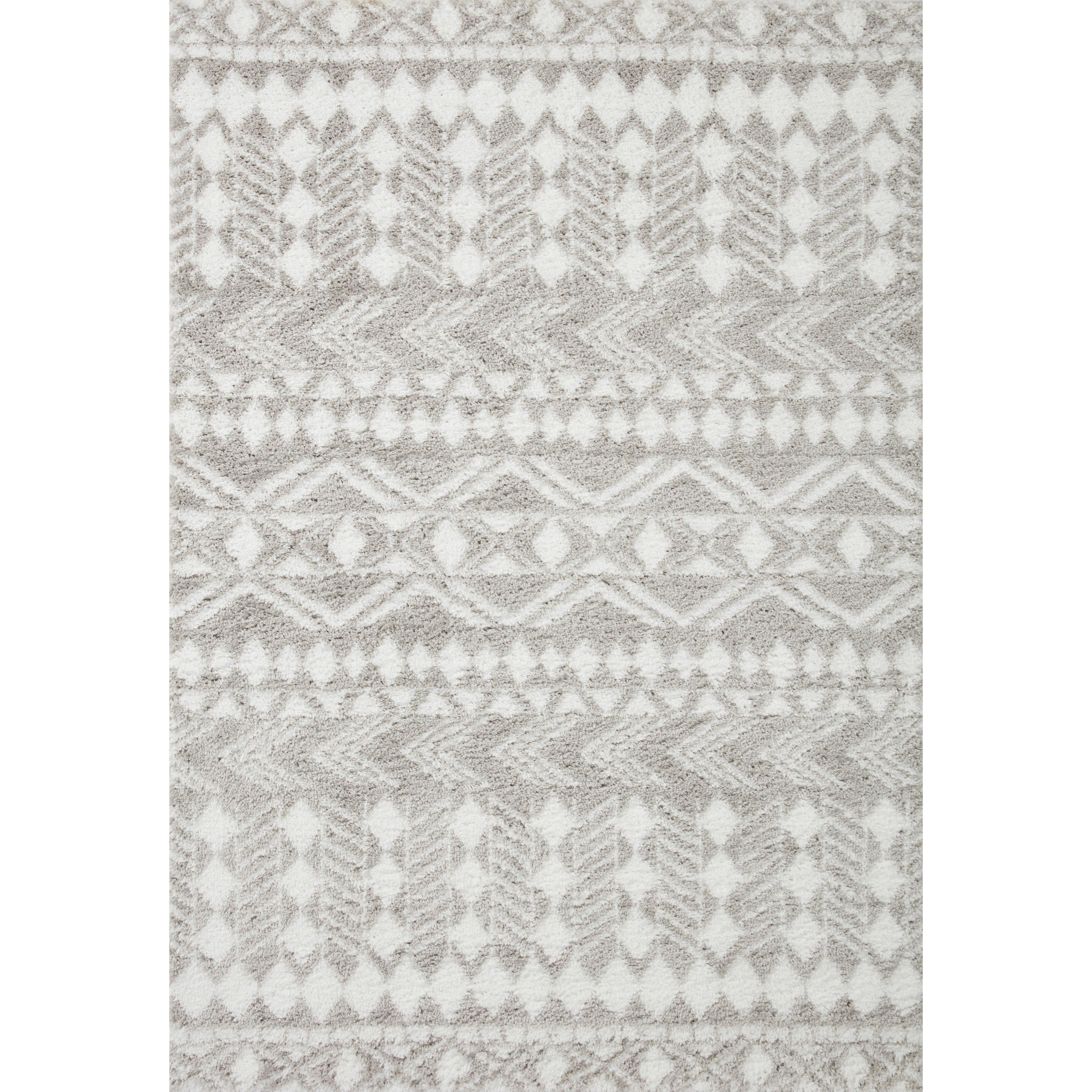 Loloi II Bliss Shag BLS-05 Grey / White Rug
