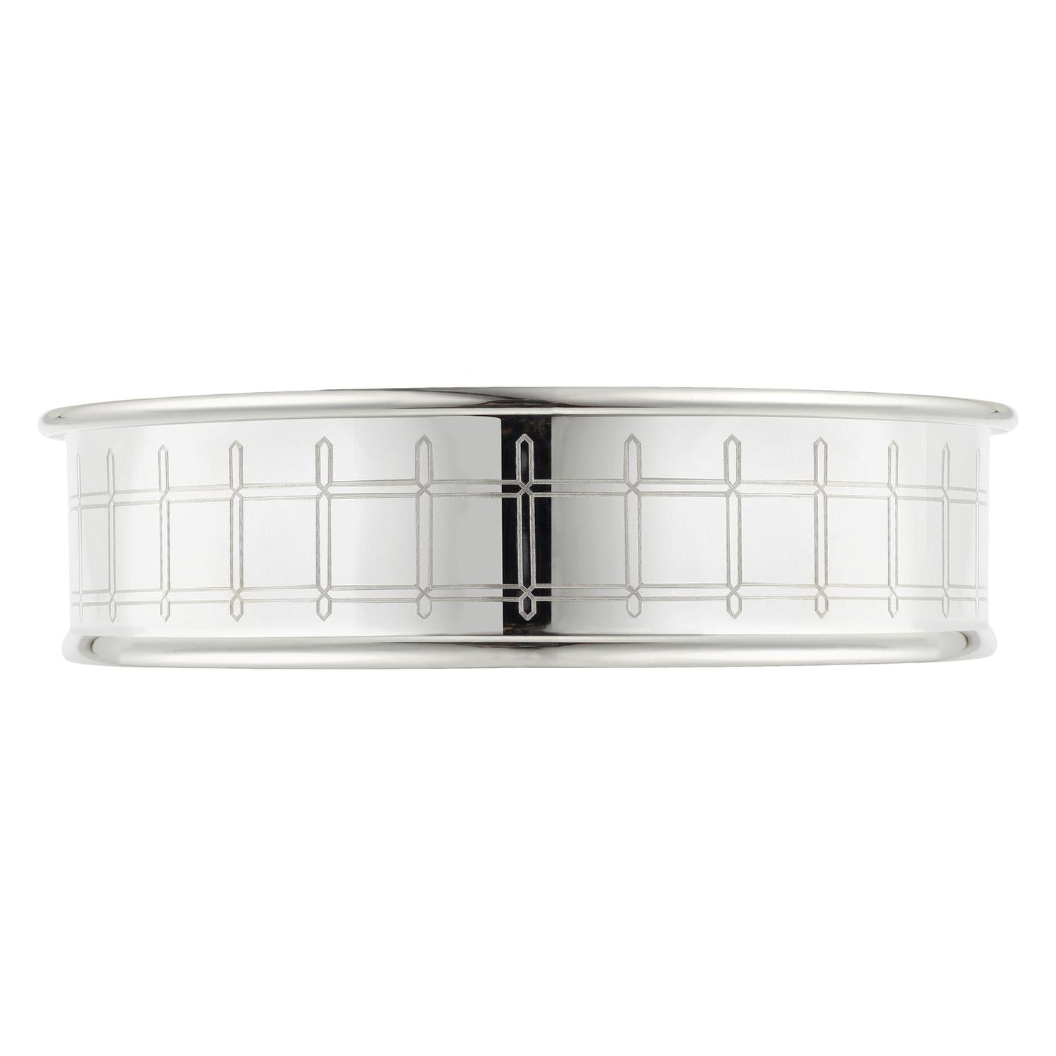 Christofle Graphik Silver Plated Bottle Coaster Graphik