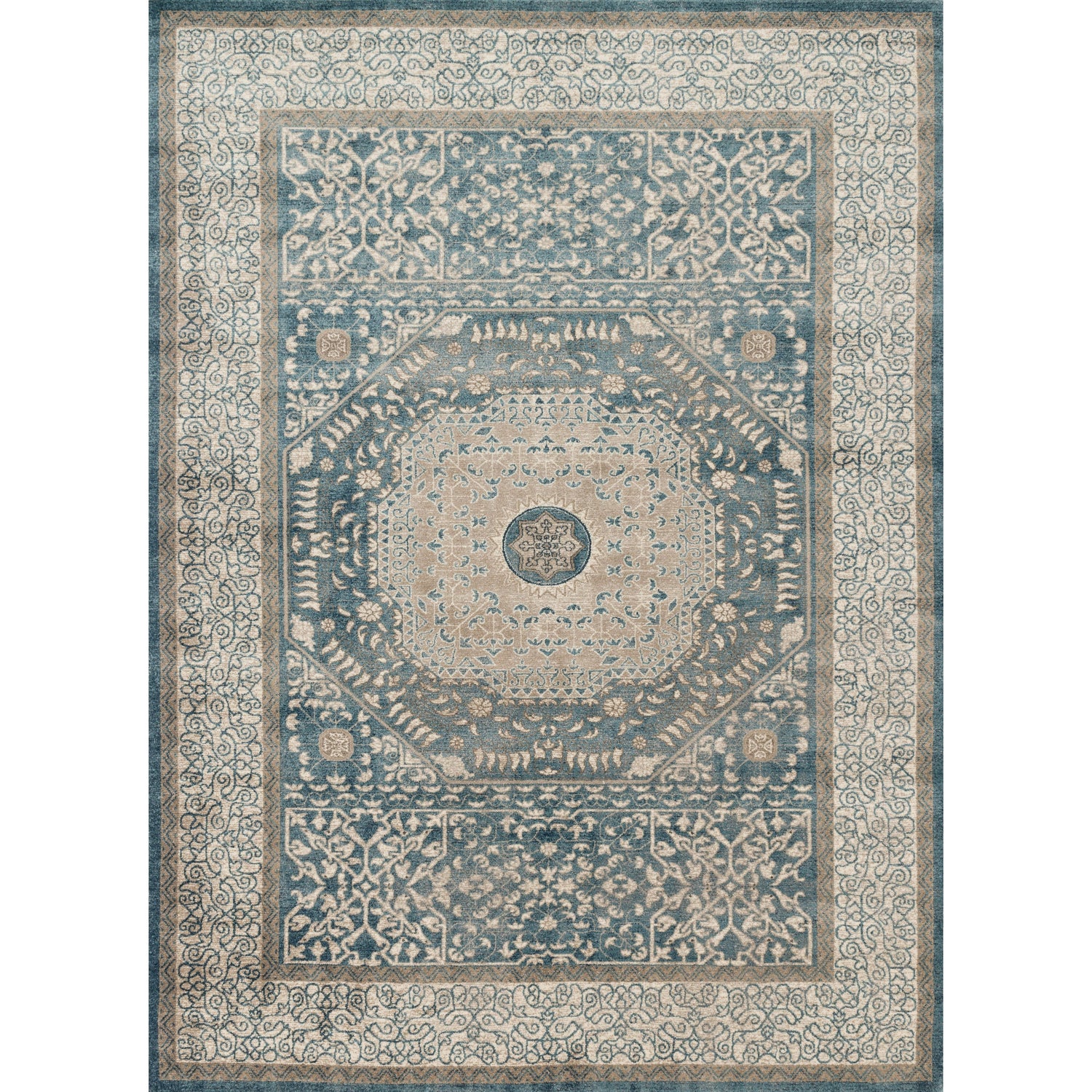 Loloi II Century CQ-01 Blue / Sand Rug