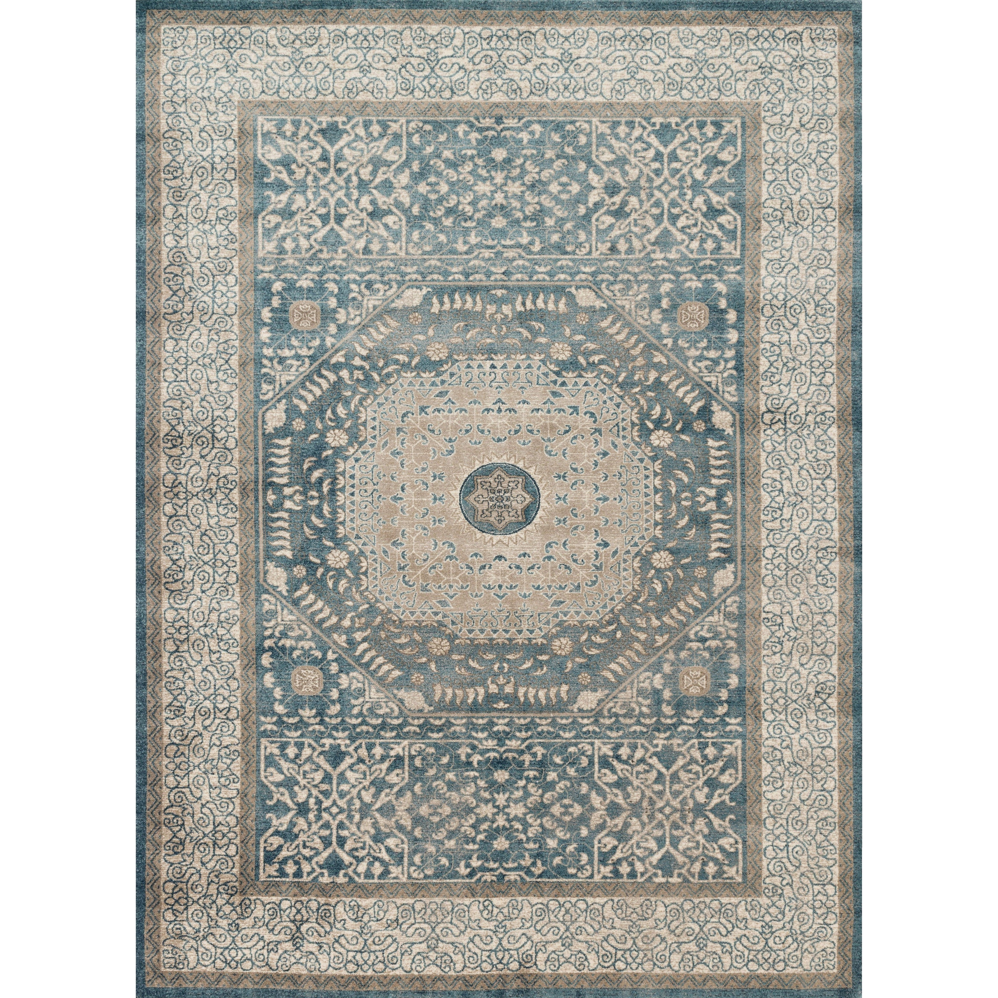 Loloi II Century CQ-01 Blue / Sand Rug