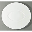 Raynaud Checks Oval Buffet Plate Almond Center