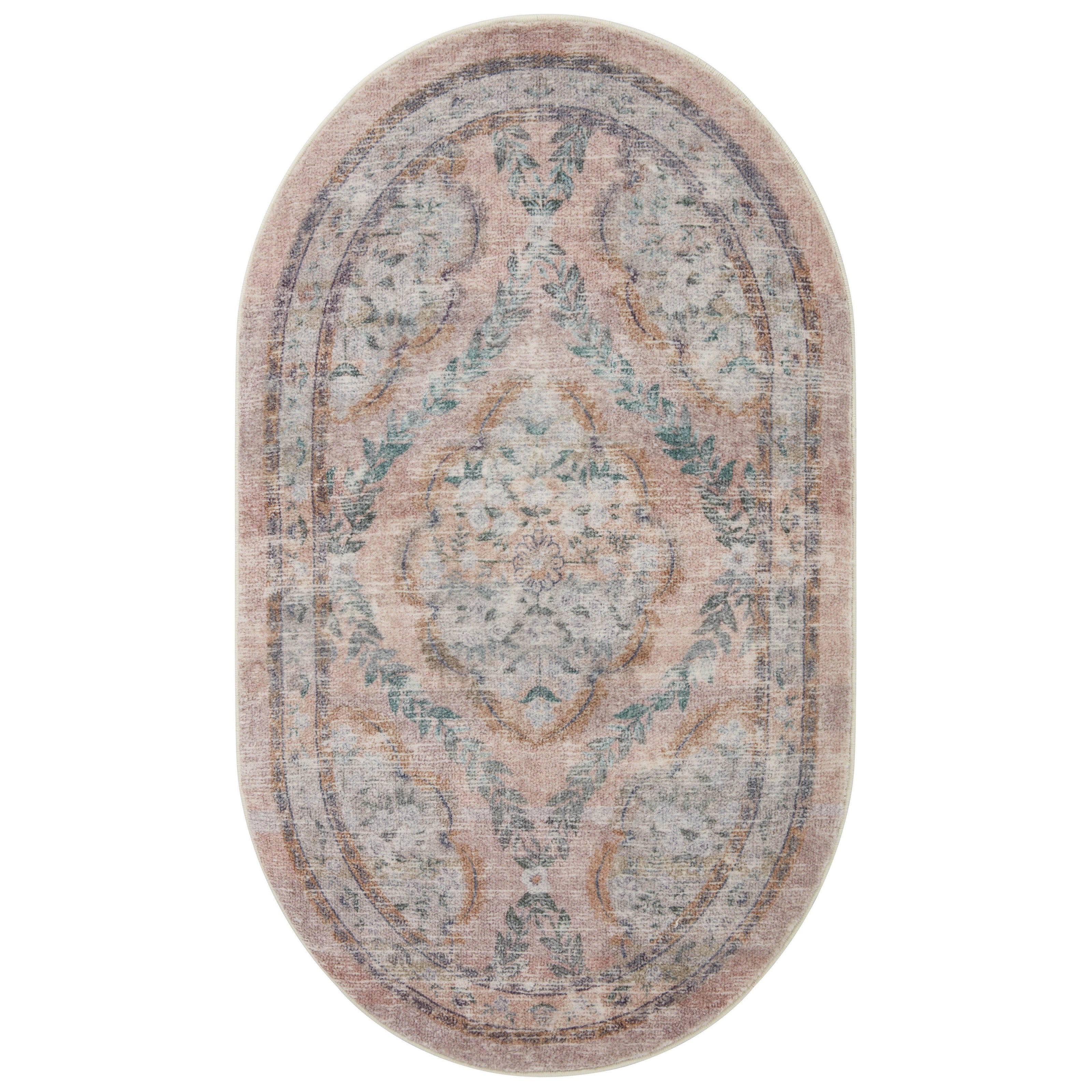 Rifle Paper Courtyard COU-02 Rug Blush