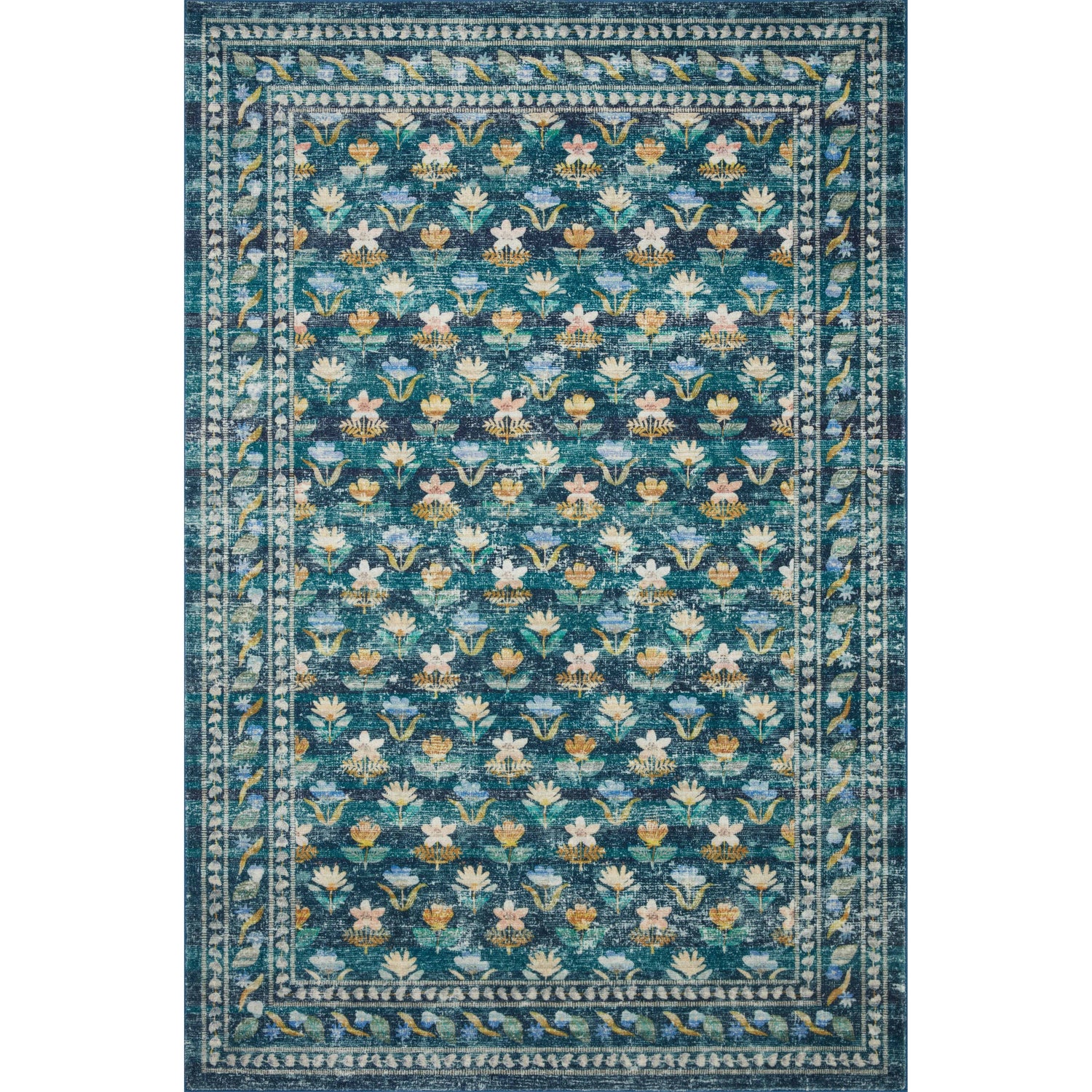 Rifle Paper Courtyard COU-05 Rug Emerald