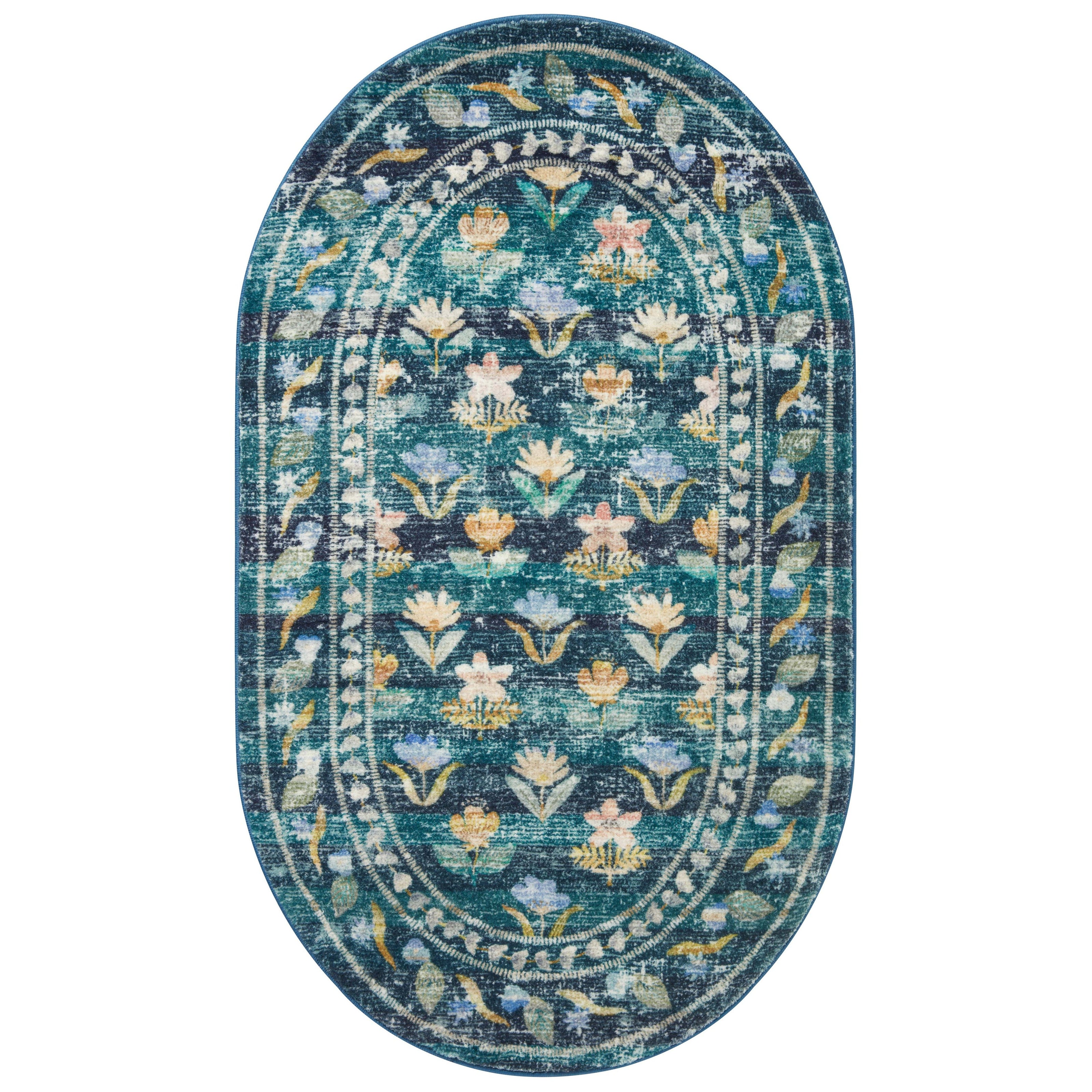 Rifle Paper Courtyard COU-05 Rug Emerald