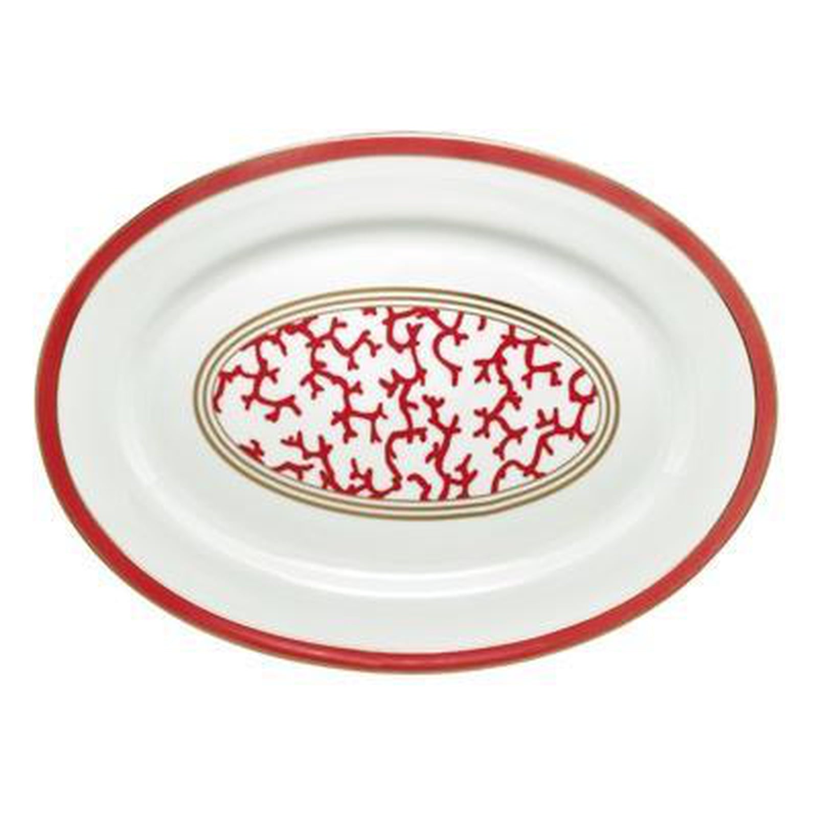 Raynaud Cristobal Rouge / Coral Oval Dish/Platter / Platter