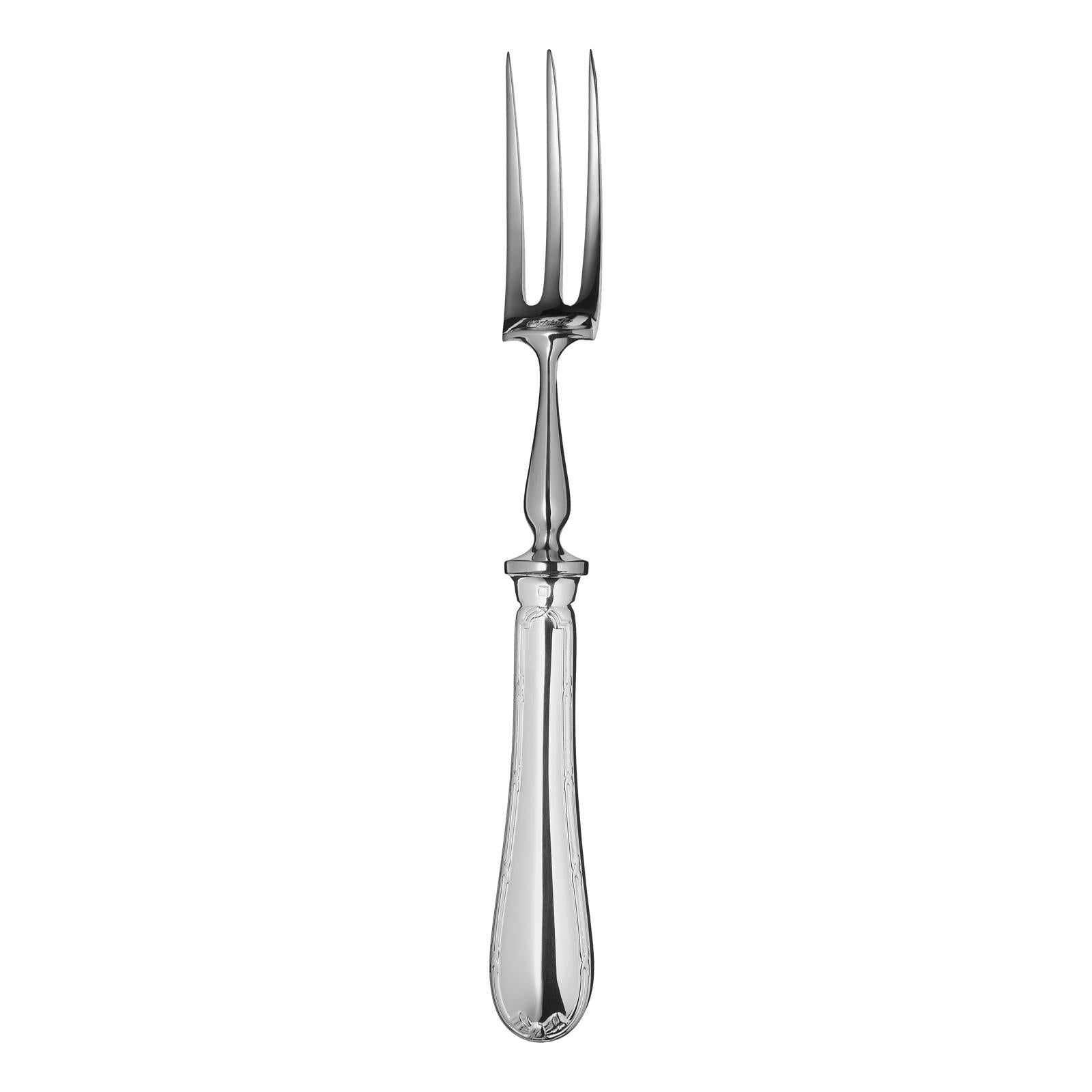 Christofle Rubans Silver Plated Carving Fork
