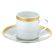 Christofle Malmaison Porcelain Espresso Cup And Saucer Gold