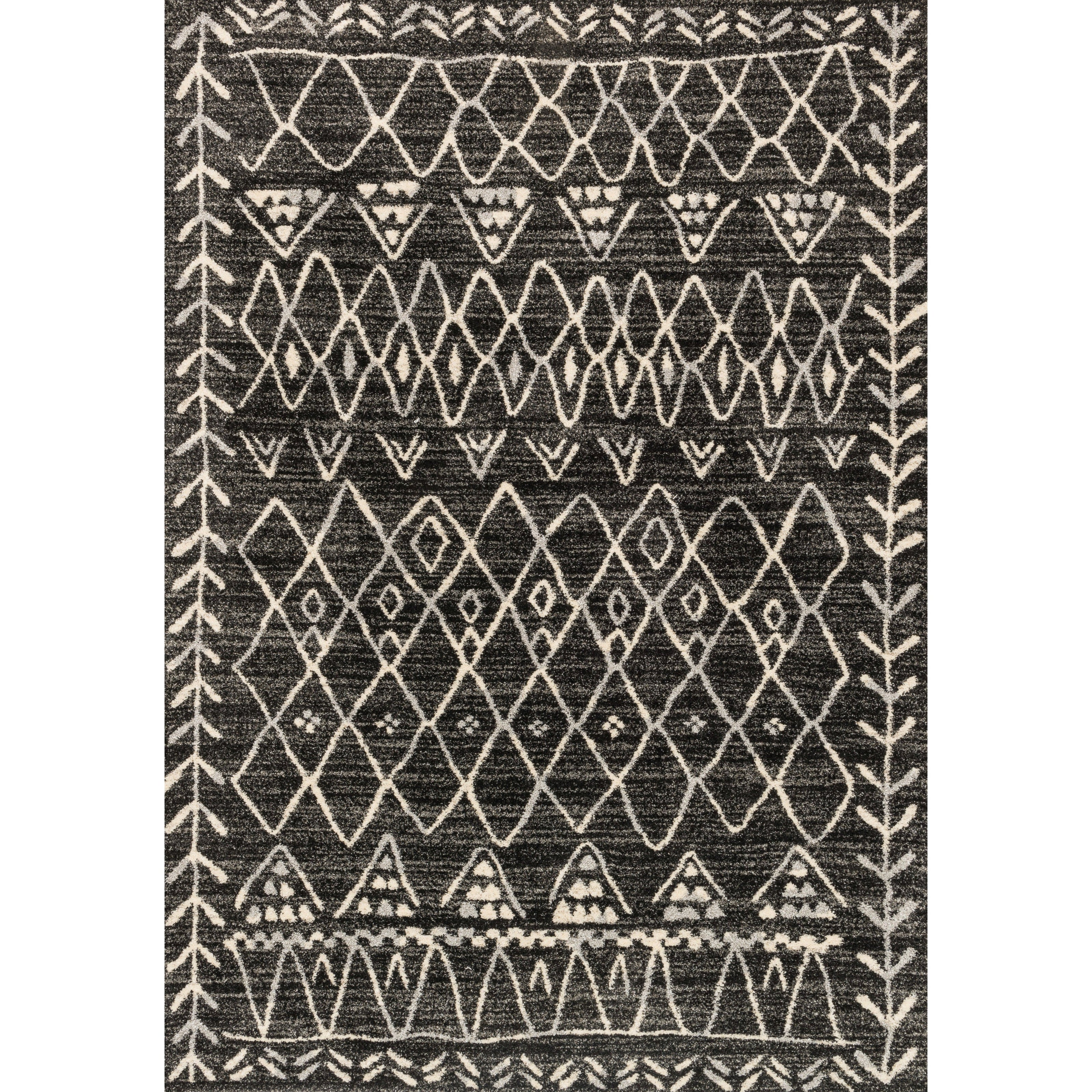 Loloi Emory EB-09 lack / Ivory Rug