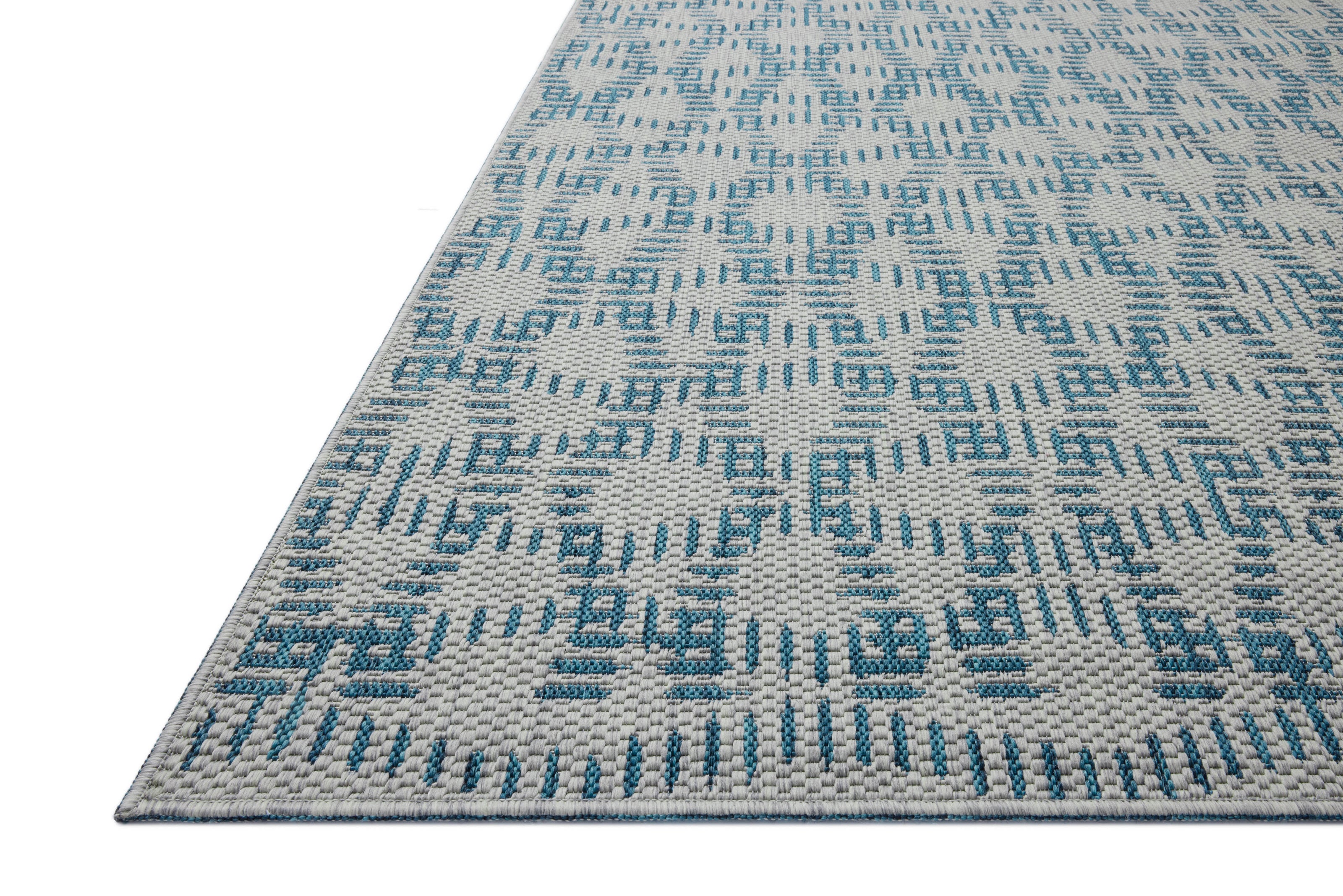 Loloi II ESN-10 Fog / Teal Rug DC10