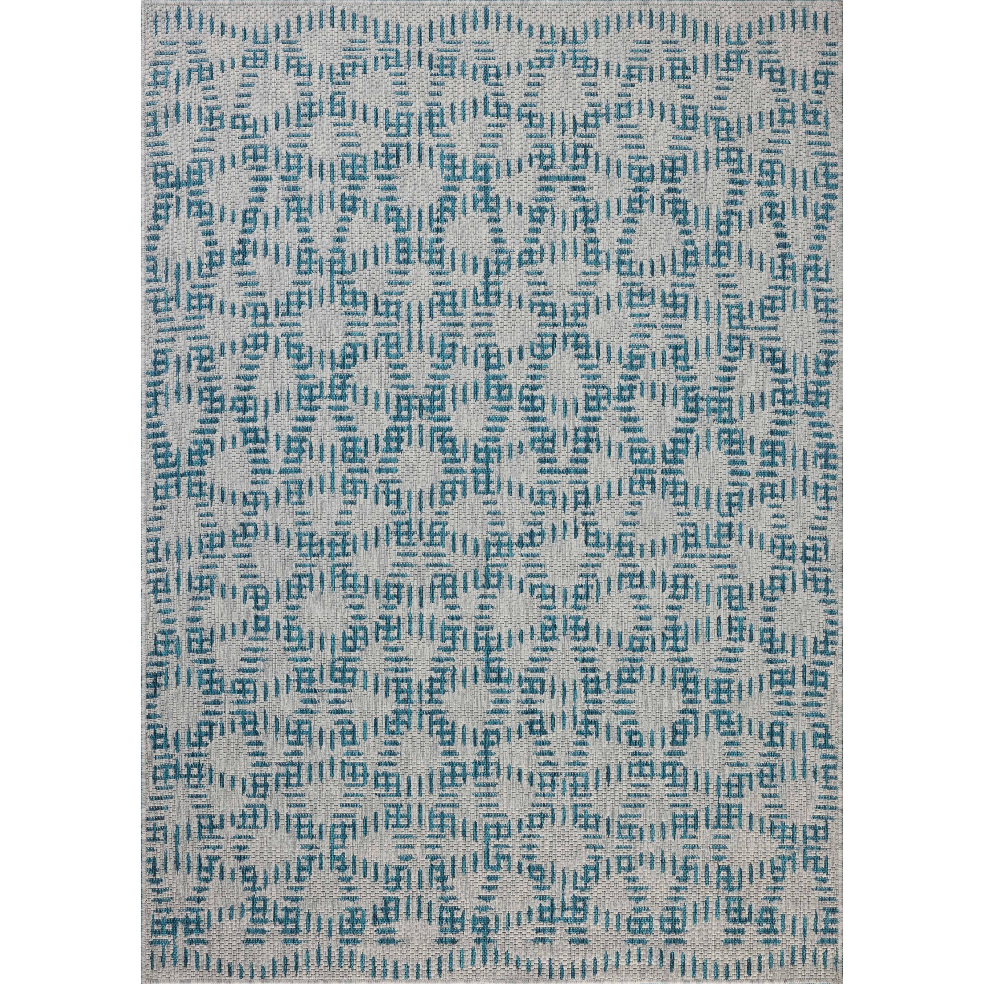 Loloi II ESN-10 Fog / Teal Rug DC10