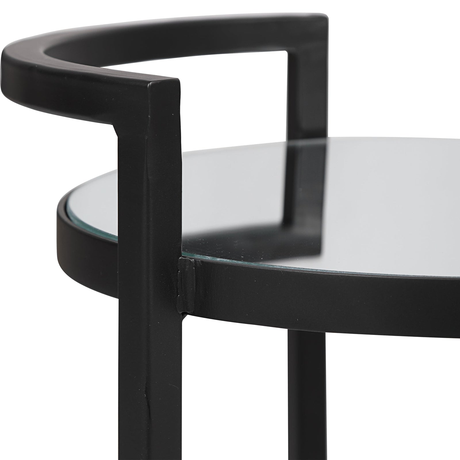 Modern Accents Iron Accent with Mirror Top Table