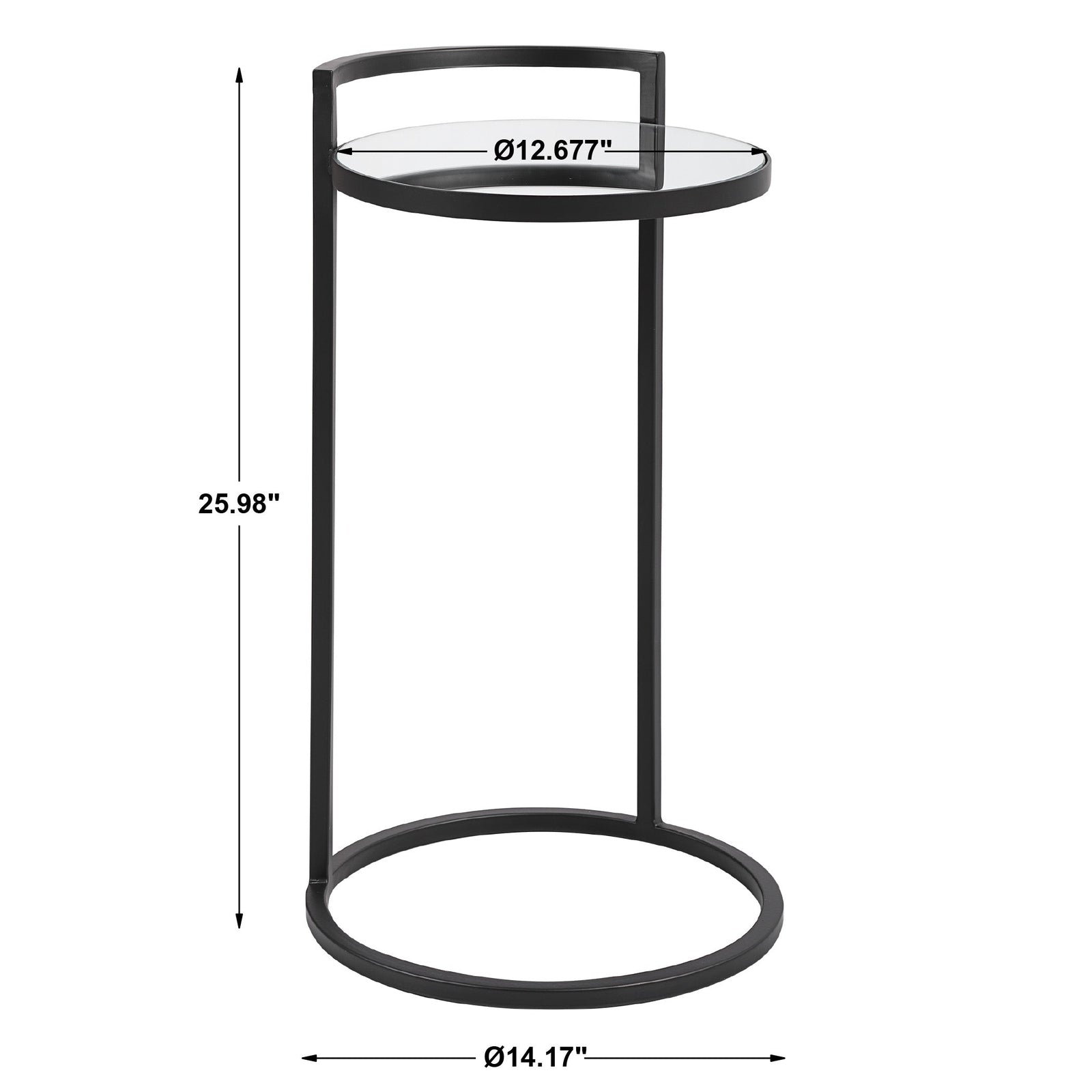 Modern Accents Iron Accent with Mirror Top Table