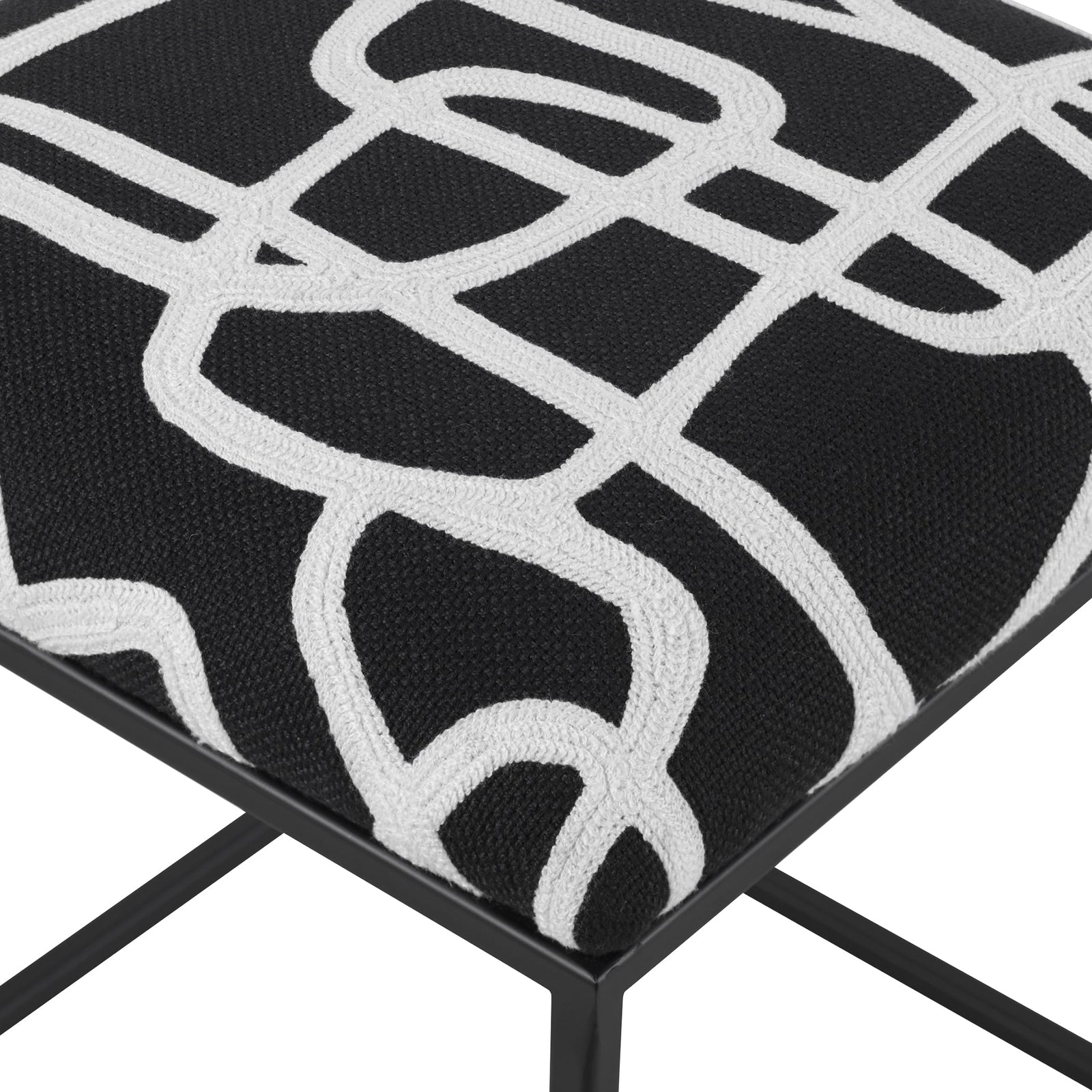 Uttermost Twists And Turns Fabric Accent Stool Clearance