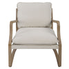 Uttermost Melora Solid Oak Accent Chair