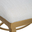 Modern Accents Overlapping Metal Cushioned Top Upholstered Stool